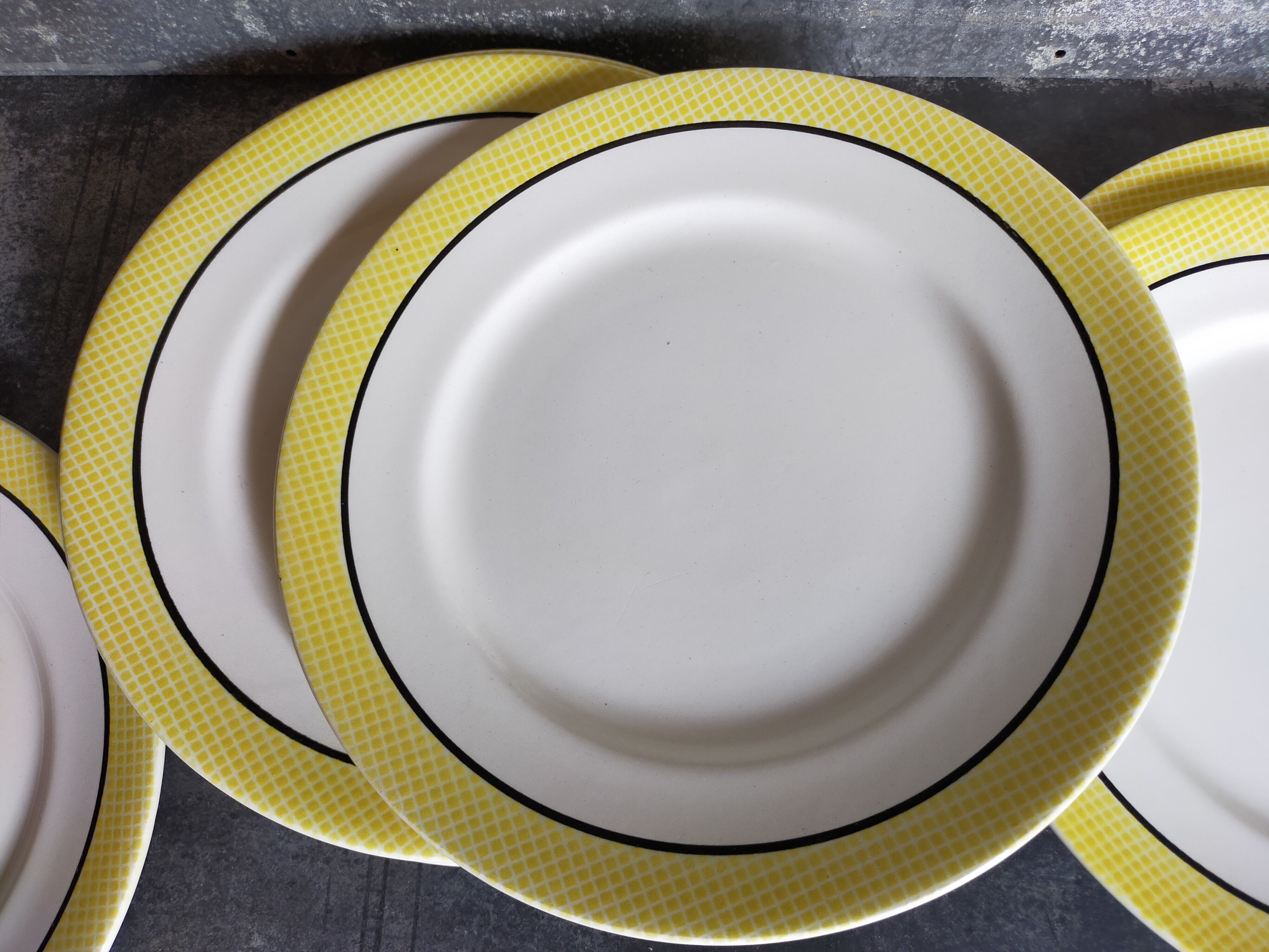 Eight dessert plates from Salins service "Menton" 50s