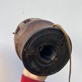 Brutalist wooden lamp base