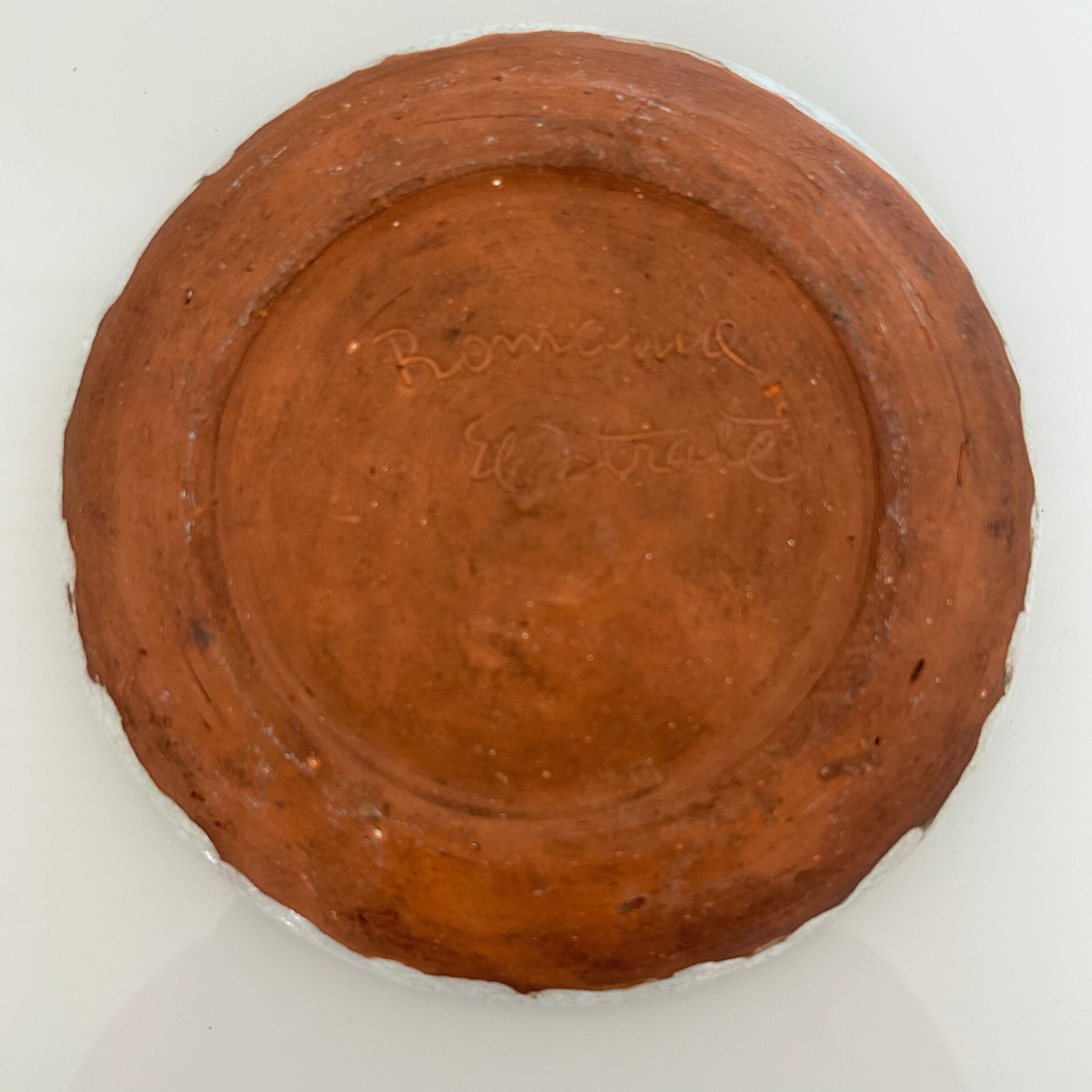 Flowered plate signed