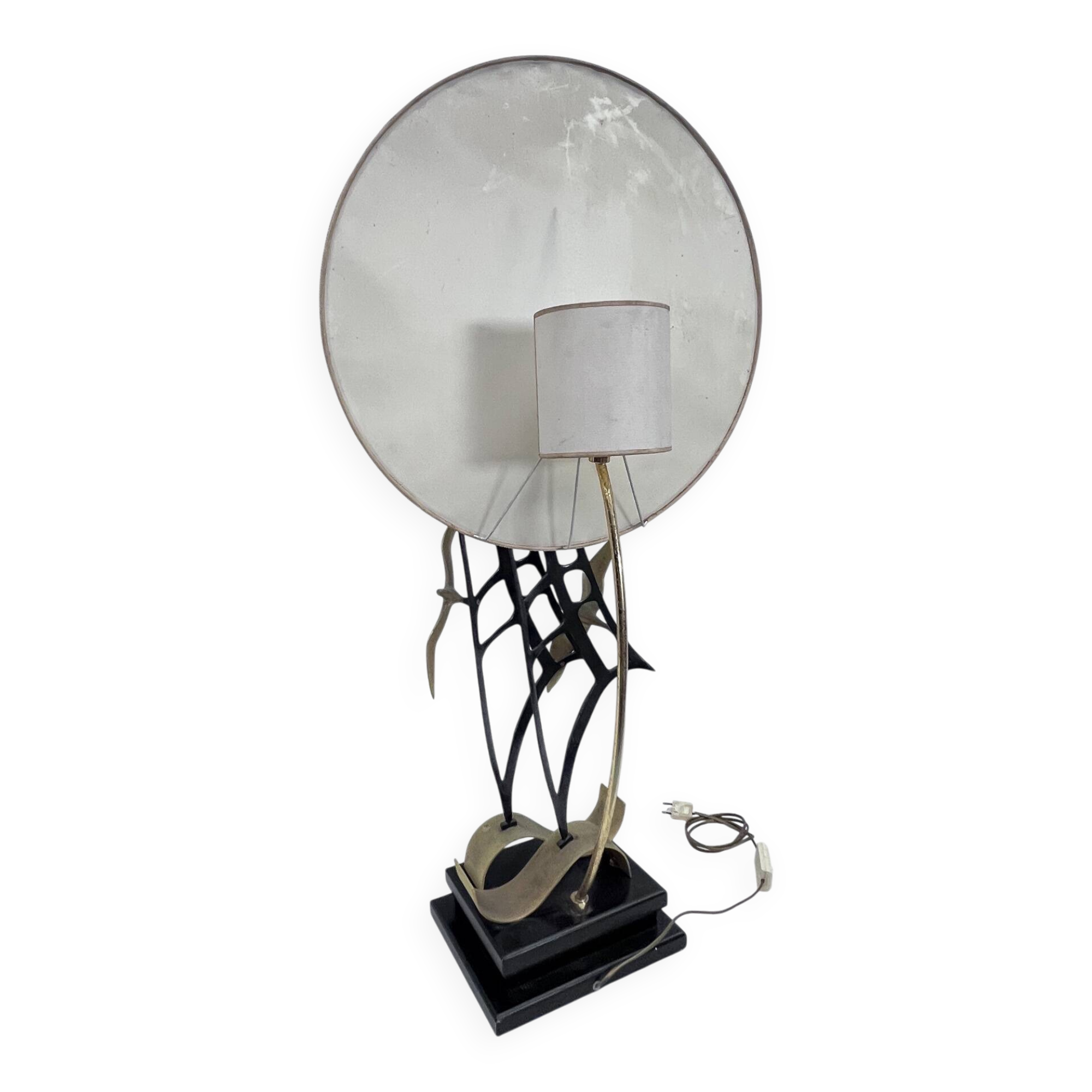 Lanciotto Galeotti, Midcentury Gold-Plated Italian Lamp by L'Originale, 197