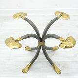Coffee Table in Brass and Iron by Manfred Bredohl, Germany, 1980s