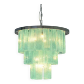 Modern Sea Green Murano Glass Sputnik Chandelier, Italian SimoEng, Mazzega