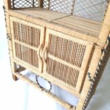 Rattan shelf