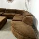 Old vintage modular sofa 6 elements of the 70s velvet / design
