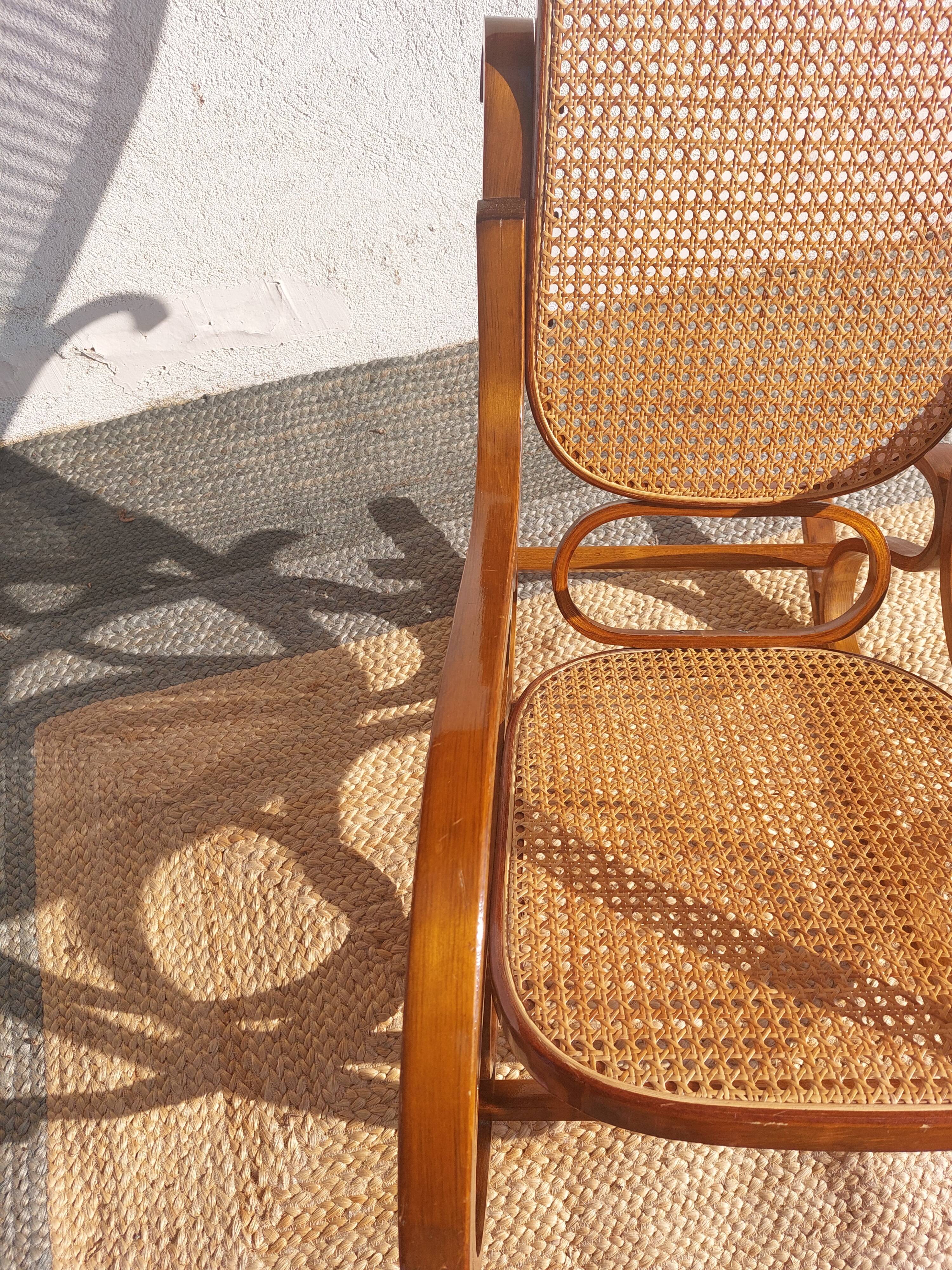 Rocking chair, rocking chair, cane