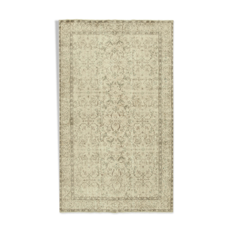 Tapis beige anatolien unique en son genre tissé à la main 164 cm x 273 cm - 38879