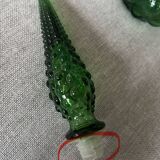 Vintage green glass Italian carafe