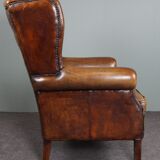 Armchair + sheepskin pouf