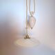 Suspension rises and falls - Opaline and fluted glass - 1930