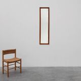 French art deco mirror with carved oak wooden frame, ca. 1930