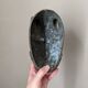 Bronze artisanal African art leopard tribal mask sculpture