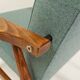 Vintage eucalyptus green armchair, modern design