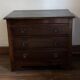Petite commode ancienne en hêtre 3 tiroirs France Fin XIXe/début XXe