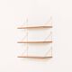 Danish mid century teak  floating shelves, set of 3 1960s