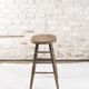 Large solid wood bar stool