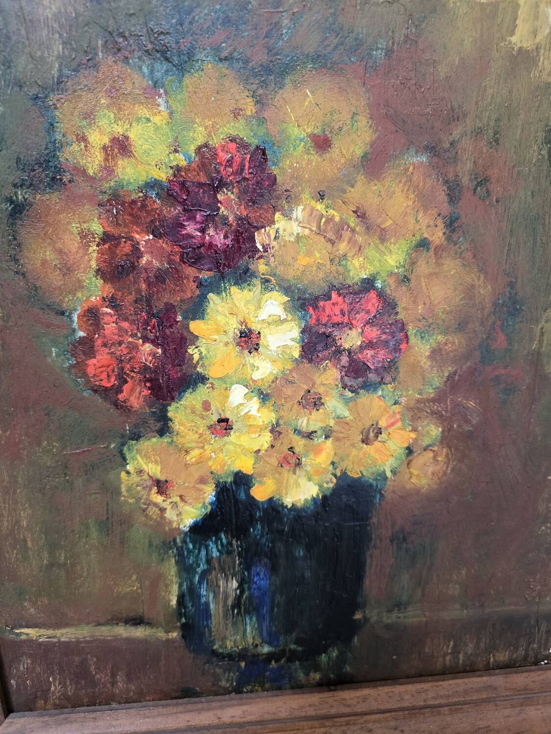 Oil on panel bouquet