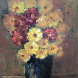 Oil on panel bouquet