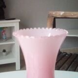 Vintage pink opaline vase