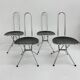 Set of 4 postmodern folding chairs by Niels Gammelgaard for Ikea, 1980s