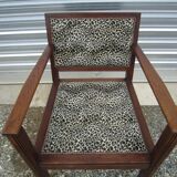 Old leopard fabrics armchair