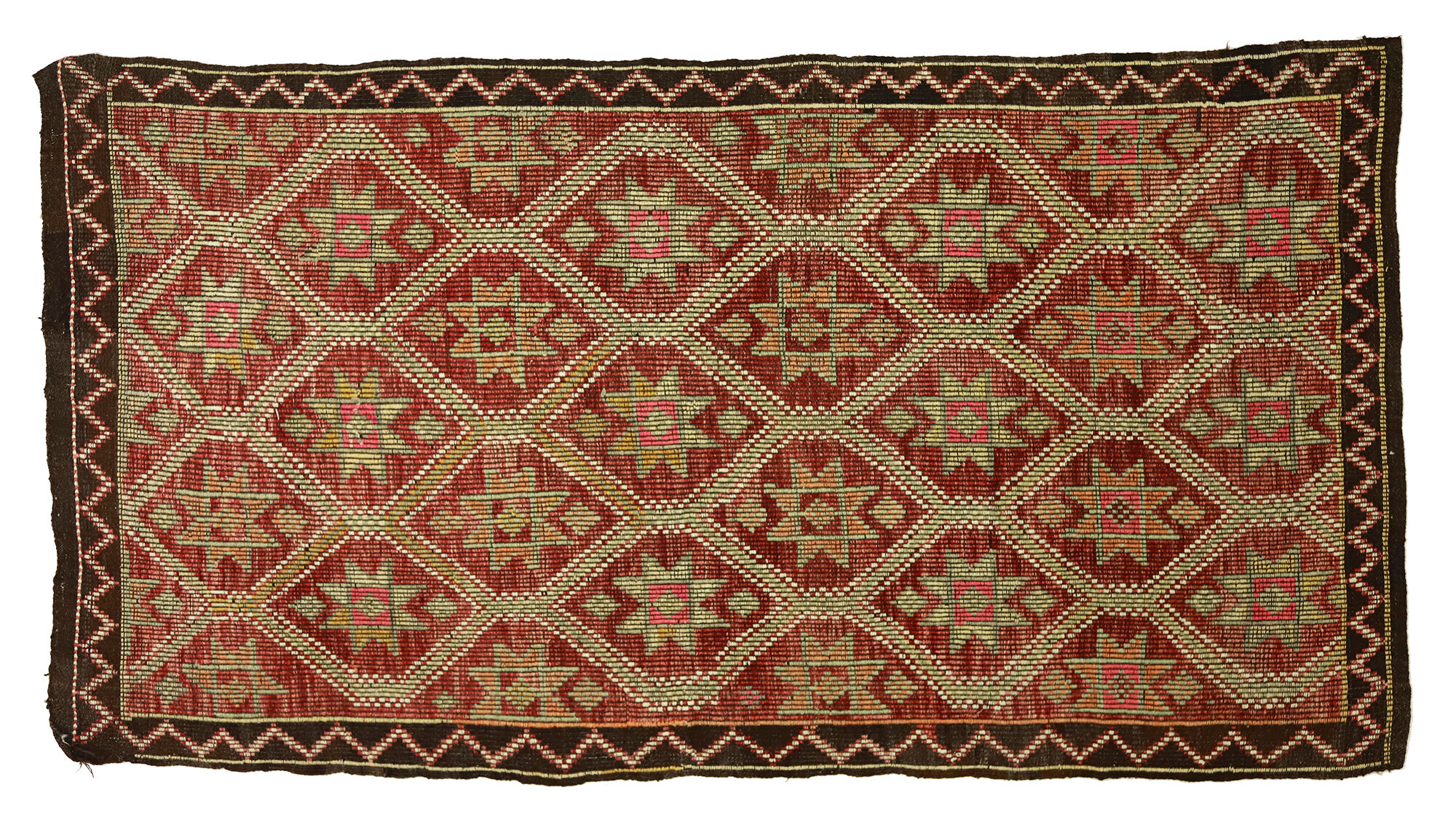 Anatolian handmade kilim rug 280 cm x 153 cm