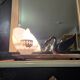 Marble lamp, swan and opaline Art Deco