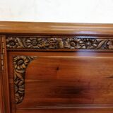 Old carved wooden headboard