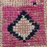 3x10 pastel pink & blue vintage rug
