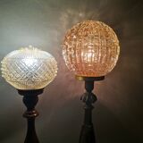 Paire de lampes portugaises en bois