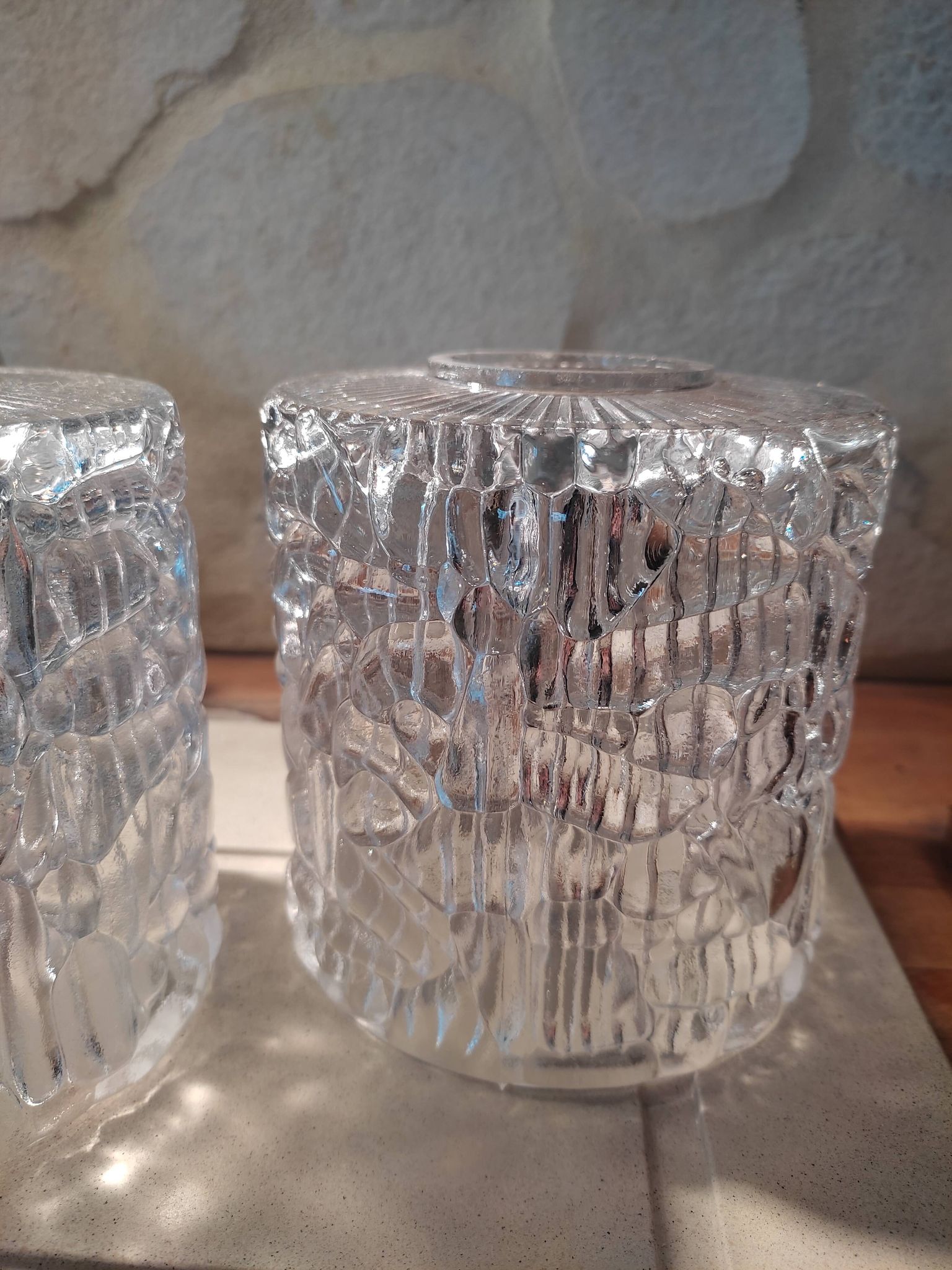 Tulipe en verre moulé