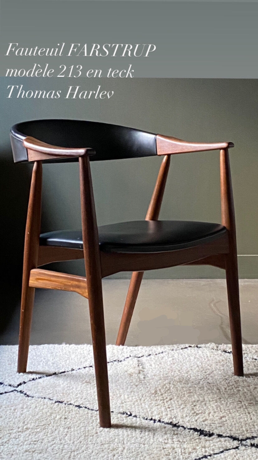 Mid-Century teak armchair by Thomas Harlev for Farstrup Furniture