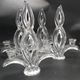 4 crystal lily candle holders from Vannes le Châtel.