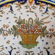 Important oval dish in faience from Boulogne-sur-Mer - Géo Martel