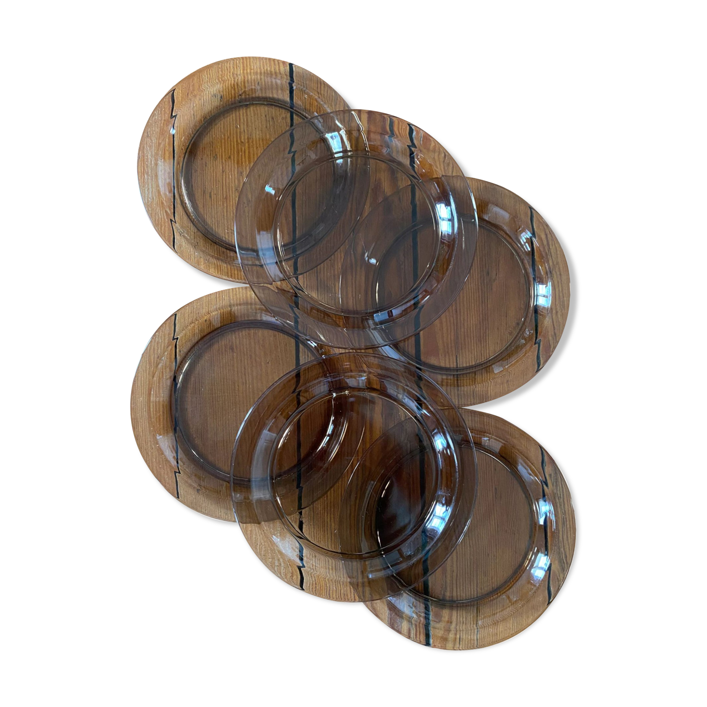 Set of 6 Vereco dessert plates