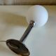 Bauhaus table lamp in metal and opaline globe - 1930s/40s