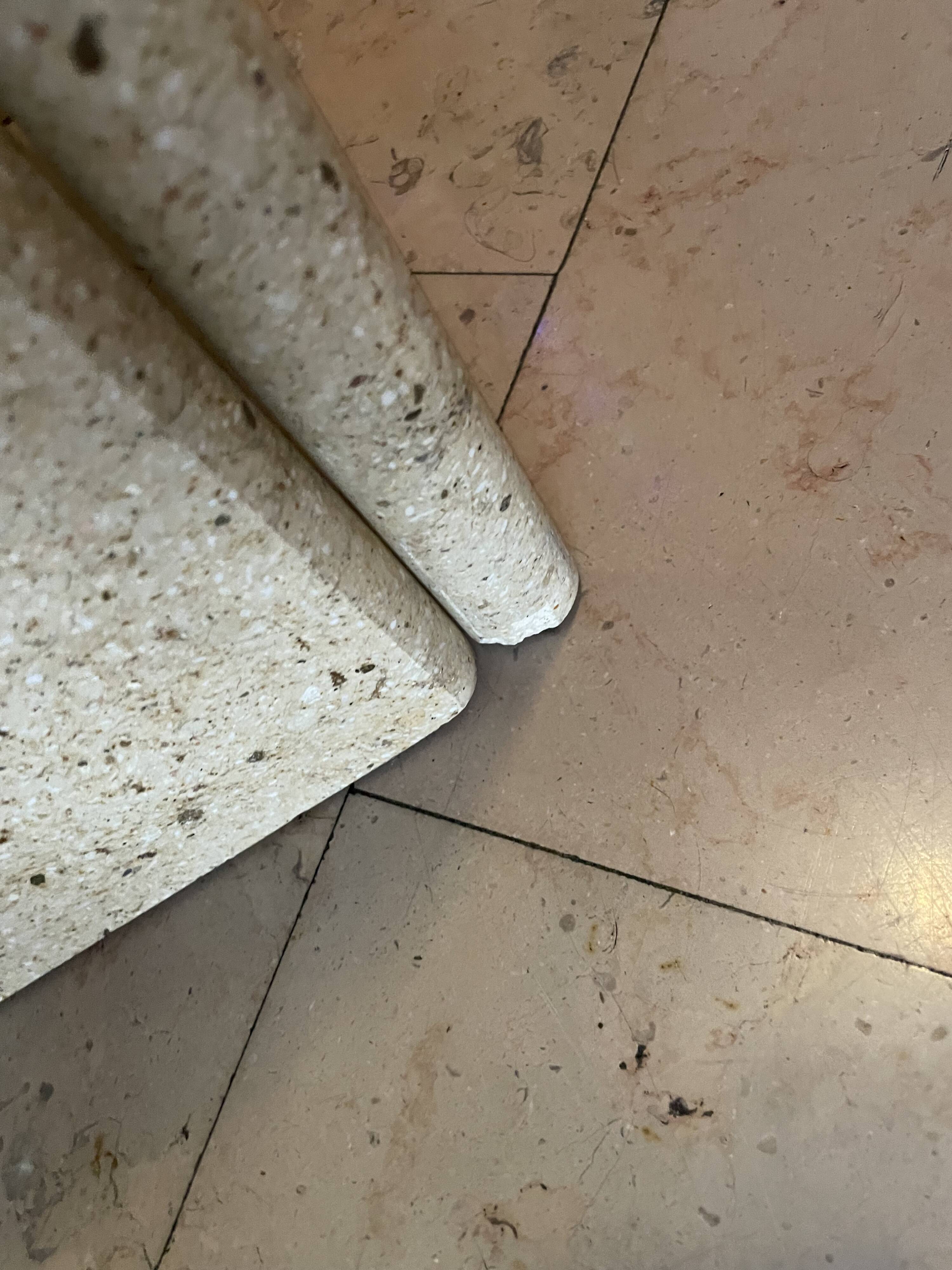 Travertine coffee table 1980