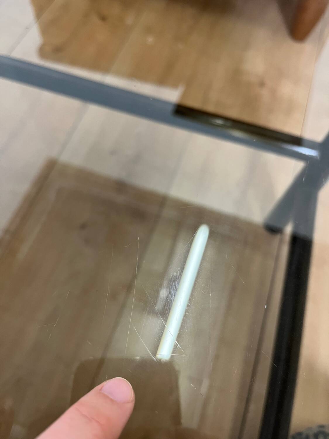 1970s bamboo coffee table with integrated magazine rack