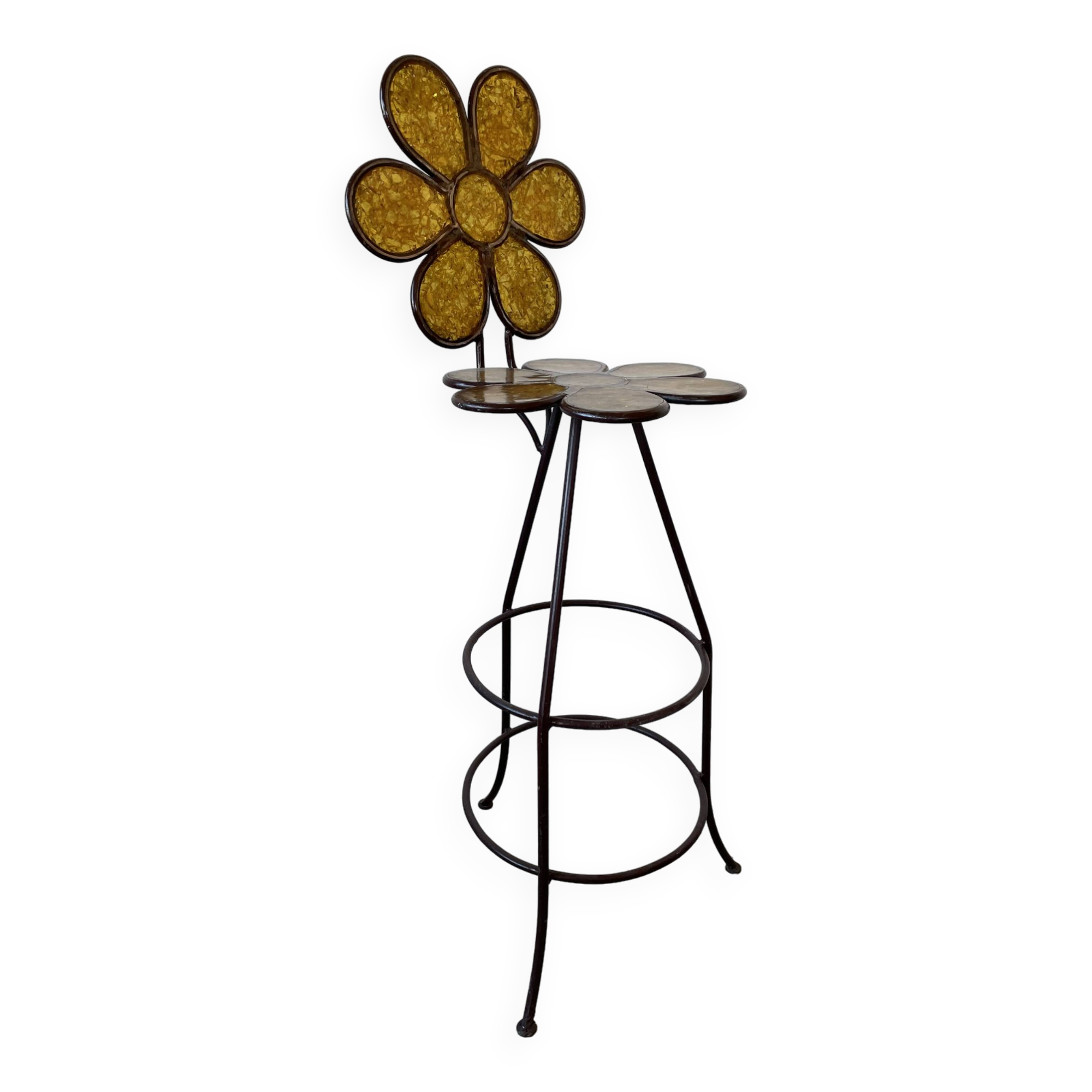 Flower bar stool. around 1960.
