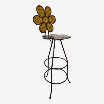 Tabouret de bar fleur. vers 1960.