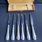 6 Table knives – Silver plated