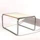 Table basse vintage plateau melamine blanc