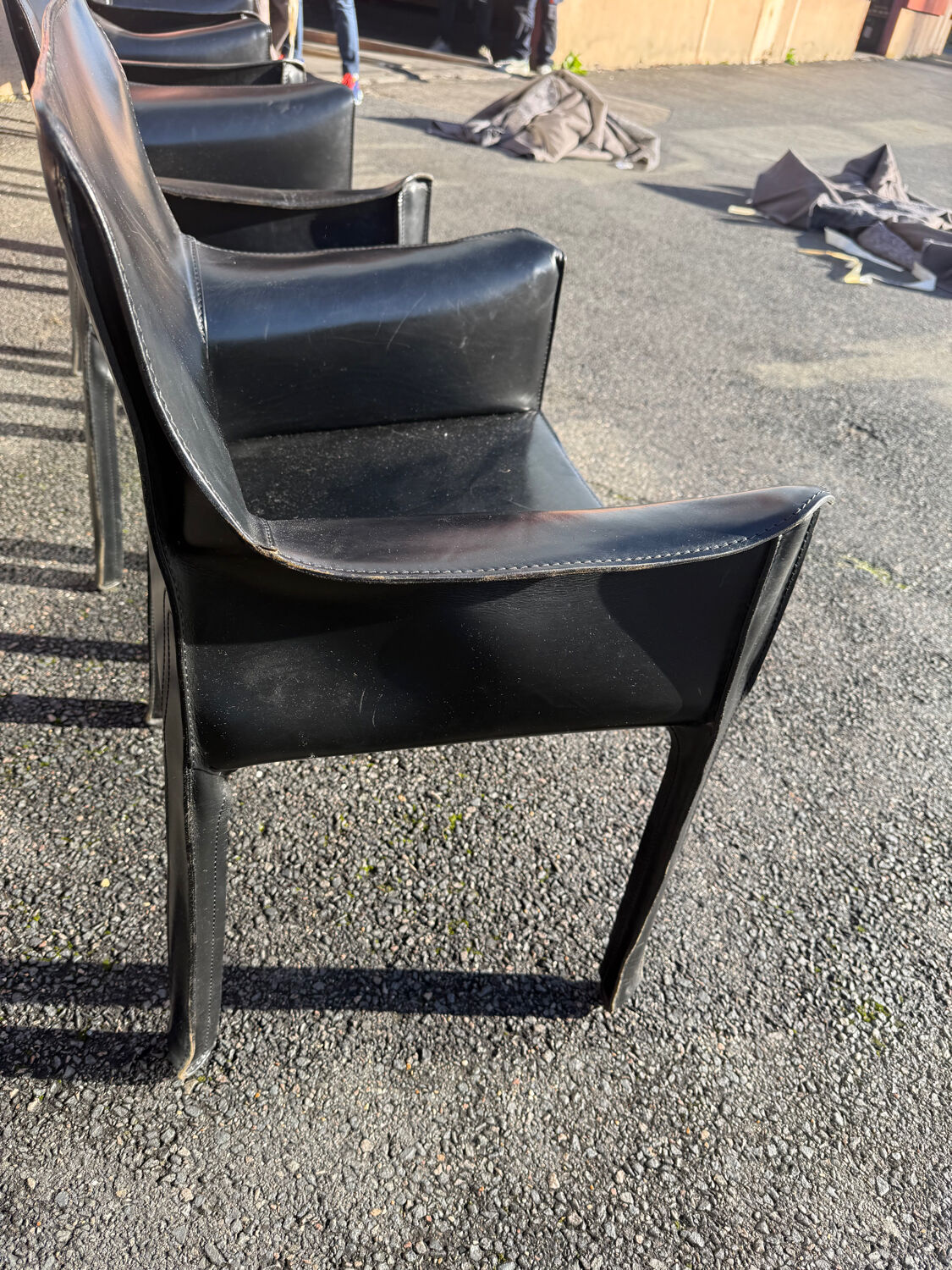 Cassina CAB 413 black armchair