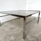 Modernist chrome and smoked glass coffee table, circa 1970