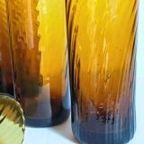 Lot de six verres en verre soufflé