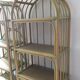 Pair of bamboo shelves from the 70s in rattan and wicker