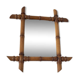 Small Vintage Bamboo Mirror