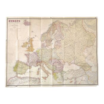 Vintage map Europe 98x74cm