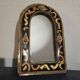 Miroir oriental métal et os