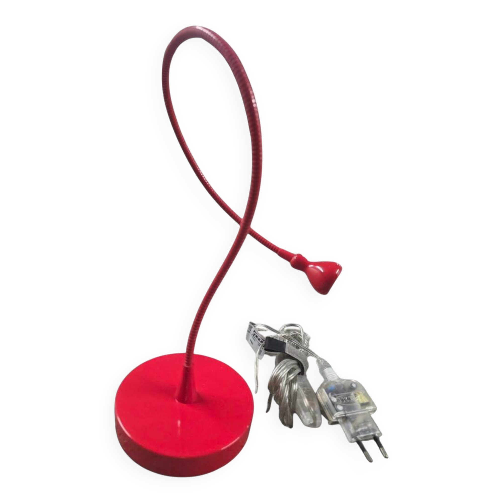 Red desk lamp "jansjö" by ikea - pop design