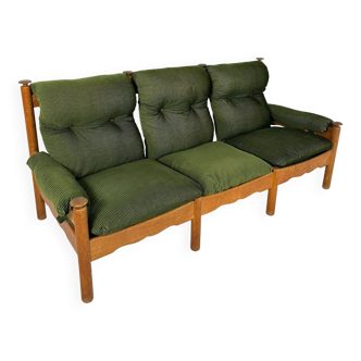Oak Vintage brutalist 3seater sofa